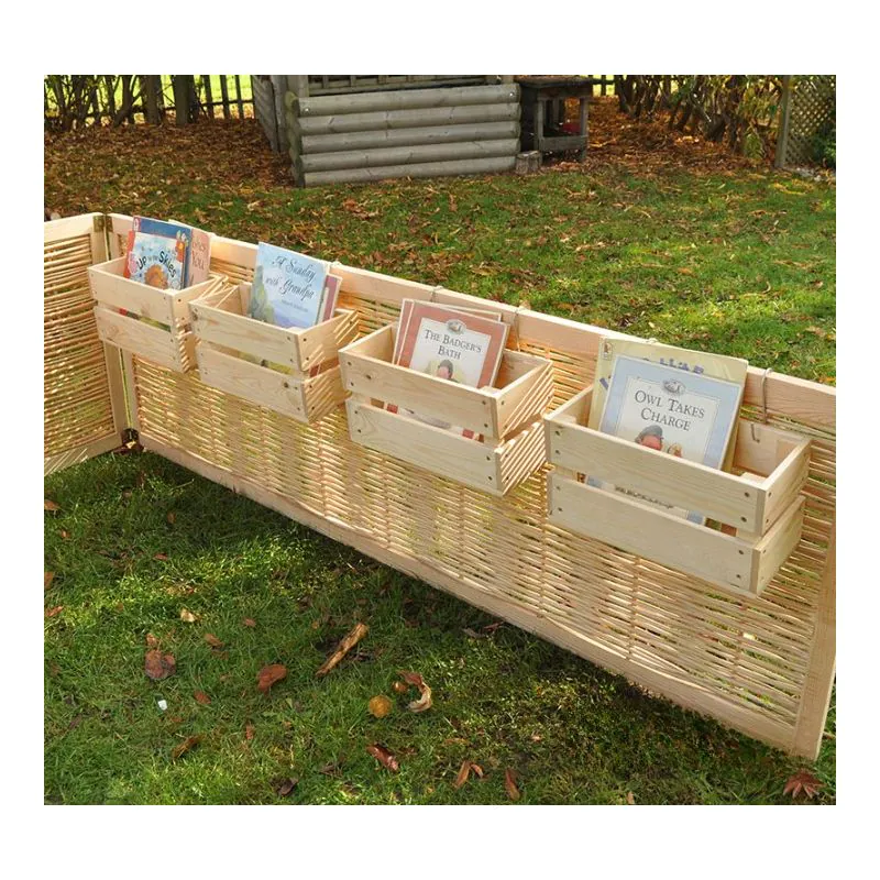 Cosy - Houten Boekenrekjes met S-Haak voor Hek (4 stuks)