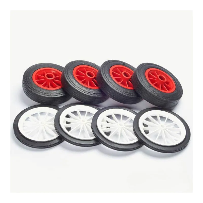 Cosy - Wielen Set 8 Stuks - 4 Wit en 4 Rood