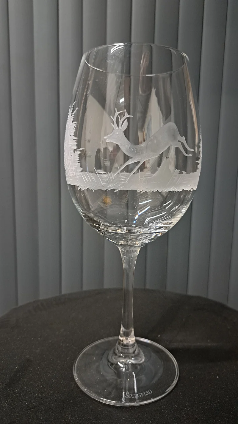 Bordeauxglazen 515 ml met geslepen wildmotief