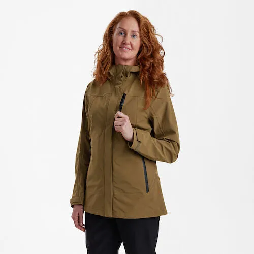 Deerhunter Lady Sarek Shell Jacket with hood, butternut
