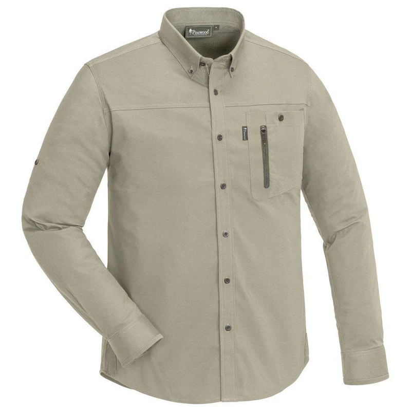 Pinewood Tiveden InsectSafe Shirt Heren Light Khaki