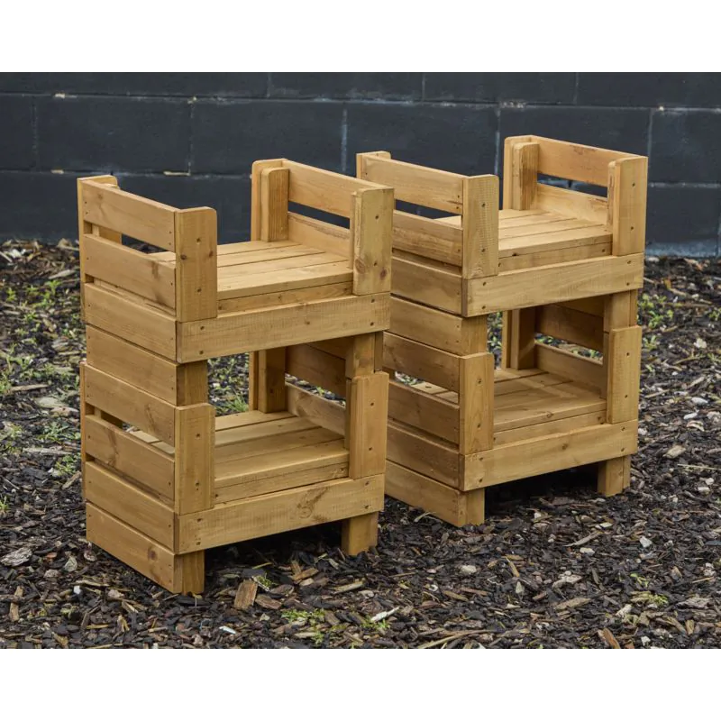 Cosy - Houten H-Kratjes 4 Stuks
