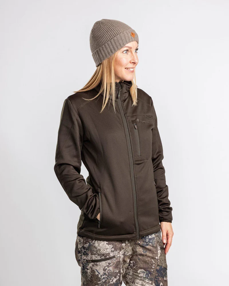Pinewood Furudal/Frazer Active Power Fleece Women, dark mossgreen