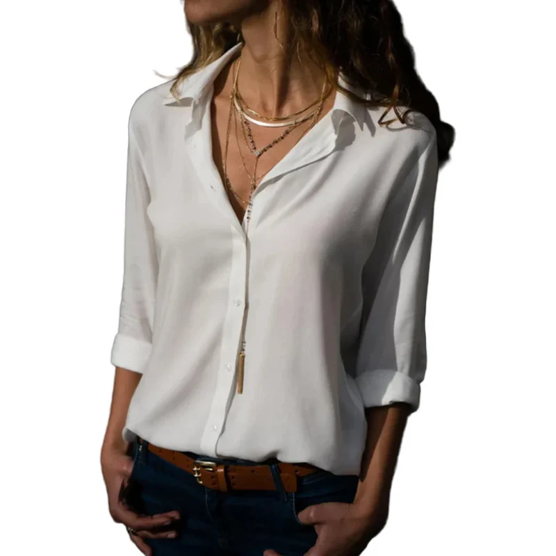 Dames Overhemd Lange Mouwen Casual