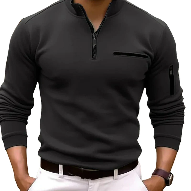Heren Trui Met Rits Casual Stijl