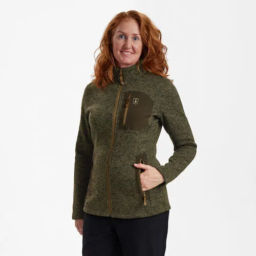 Deerhunter Lady Sarek Knitted Jacket, olive night melange