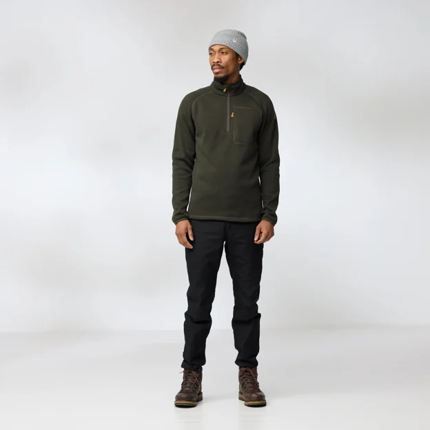 Fjällräven Övik Fleece Half Zip M, deep forest