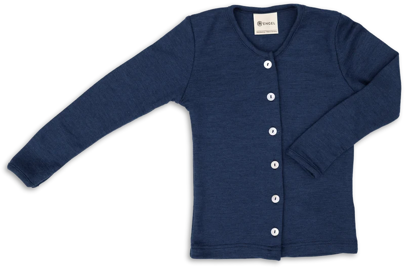 Engel Natur - Wol/Zijde Kinder Vestje - Marine