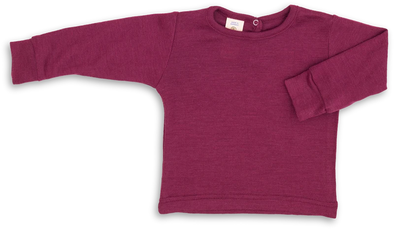 Engel Natur - Wol/Zijde Baby Shirt Lange Mouw - Orchidee
