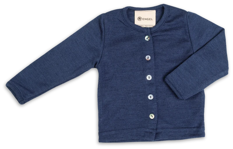 Engel Natur - Wol/Zijde Baby Vestje - Marine