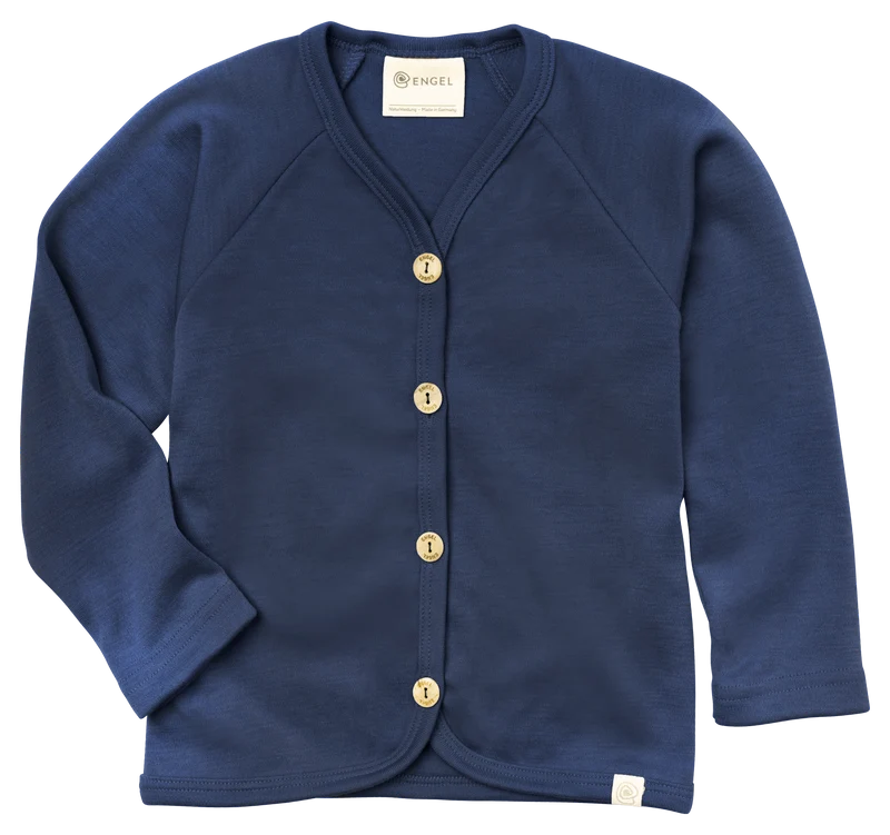 Engel Natur - Wol/Zijde Kinder Vestje - Marine