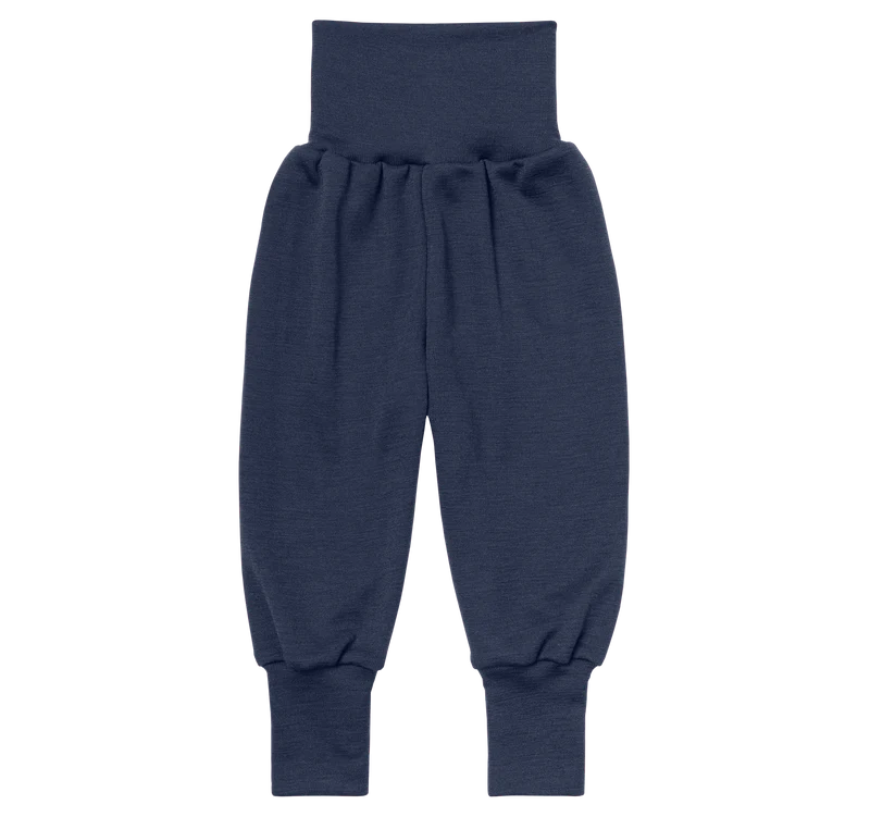 Engel Natur - Wol/Zijde Baby Broekje met Navelbandje - Marine
