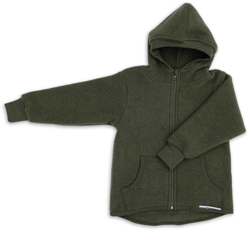 Engel Natur - Wol Kinder Capuchonvest - Riet Mélange