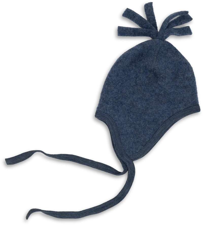 Engel Natur - Wol Baby Mutsje - Blauw Mélange
