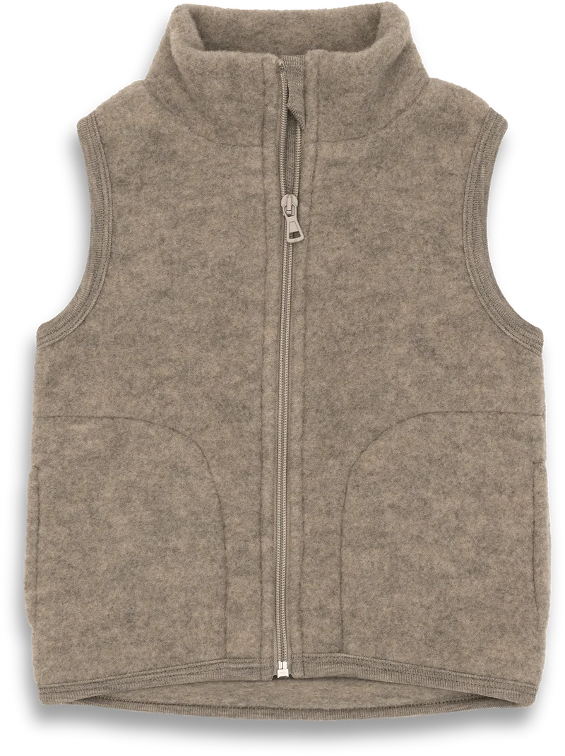Engel Natur - Wol Kinder Bodywarmer - Walnoot Mélange