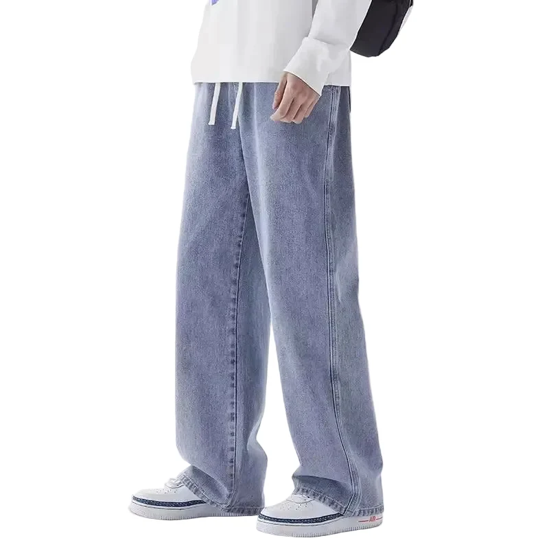 Heren Losse Jeans Met Wijde Pijpen