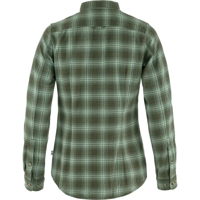Fjällräven Övik Flannel Shirt W, deep forest/patina green