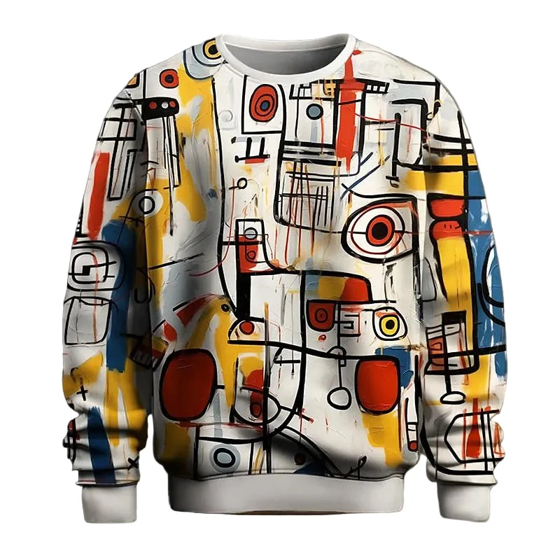 Heren Trui Geometrisch Patroon Casual Ronde Hals