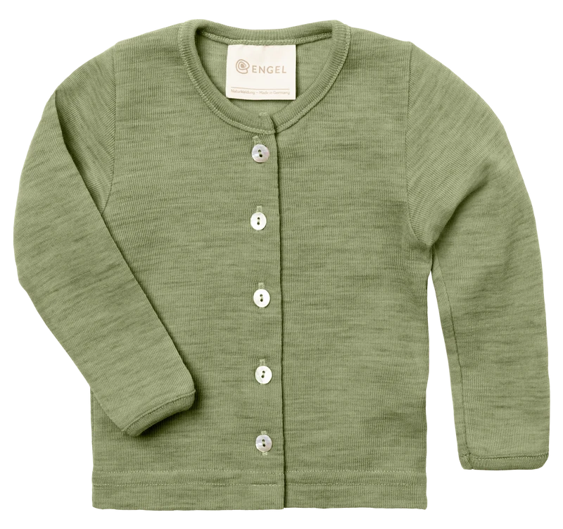 Engel Natur - Baby Vestje - Saliegroen Mélange