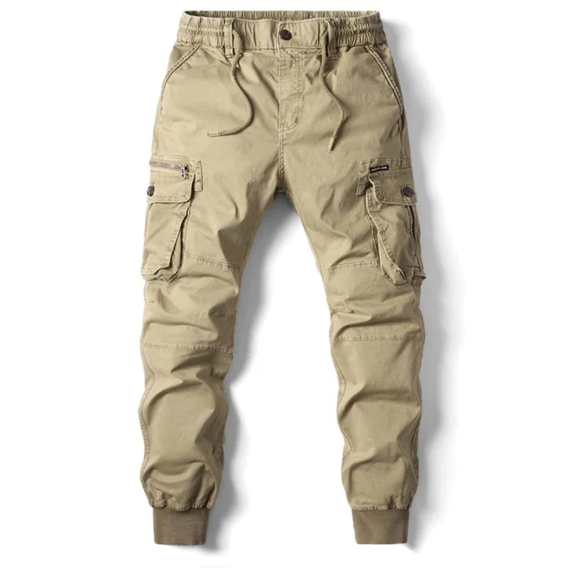 Heren Joggingbroek Casual met Elastische Taille en Cargozakken