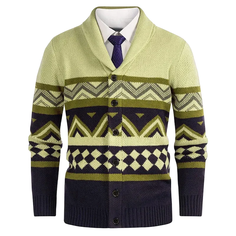 Heren Vest Geometrisch Patroon Met Knopen voor Casual en Geklede Gelegenheden