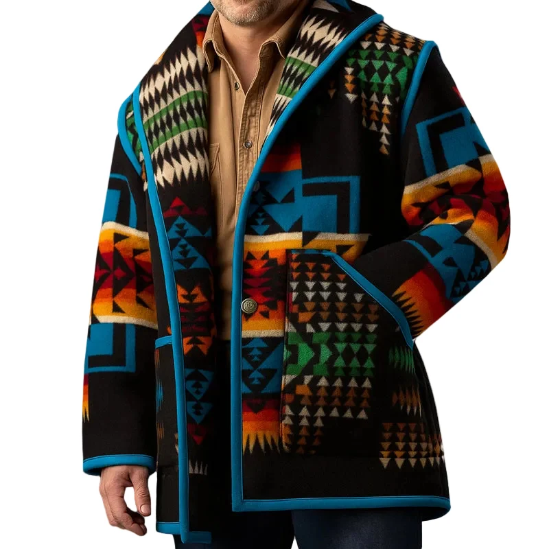 Herenjas Geometrisch Patroon Casual
