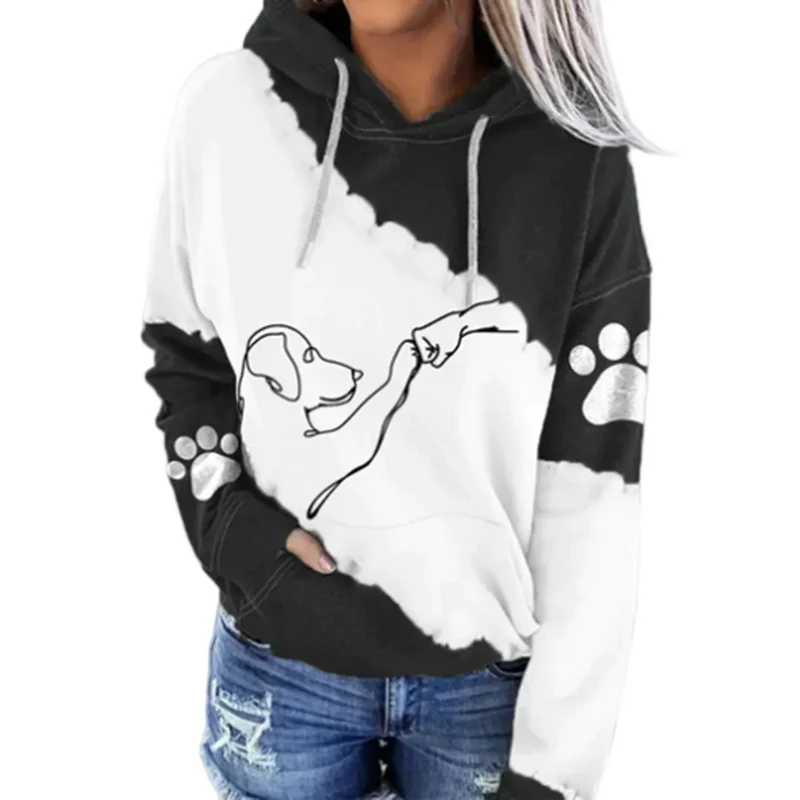 Dames Hoodie met Hondenprint voor de Herfst