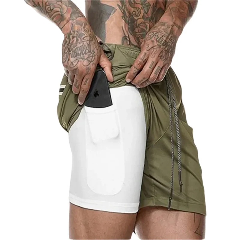 Heren 2-in-1 Fitnessshort Casual