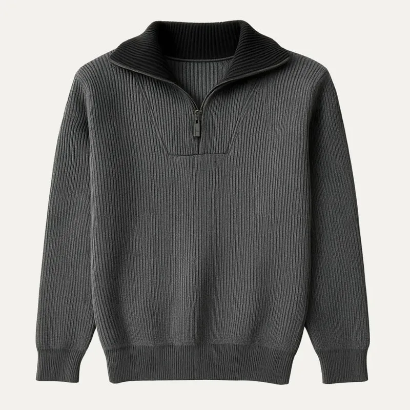 Heren Gebreide Trui met Kwartrits