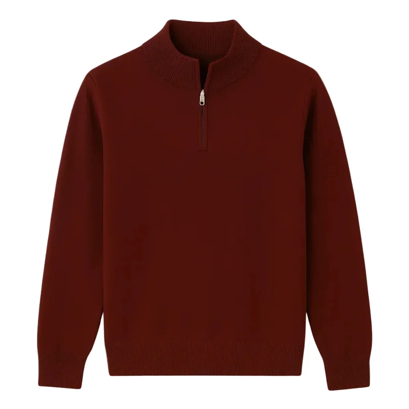 Heren Sweater met Halve Rits