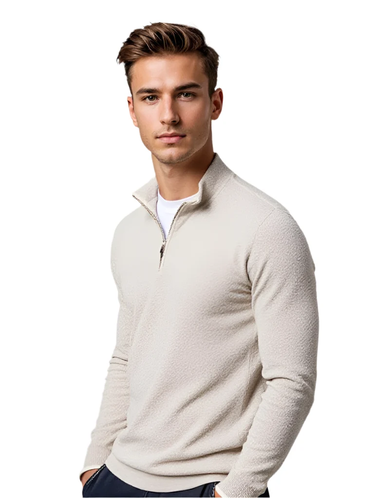 Heren Pullover V-hals Gebreid Comfortabel