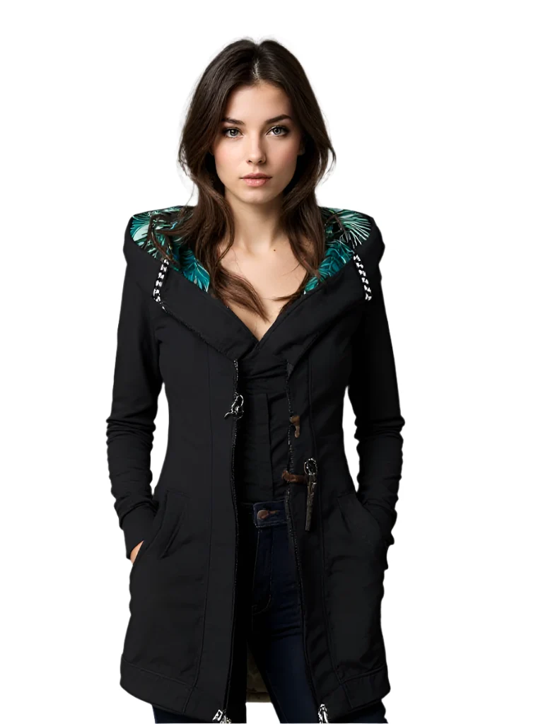 Dames Hoodie Waterdicht met Tropisch Patroon