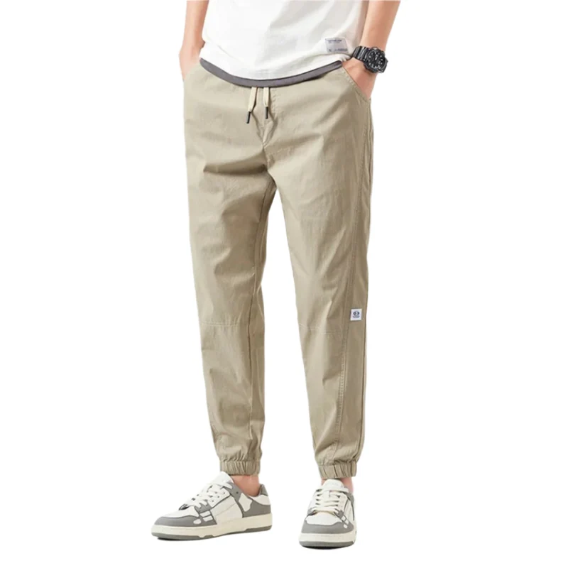 Heren Joggingbroek Modern Japans Katoen Met Elastische Tailleband
