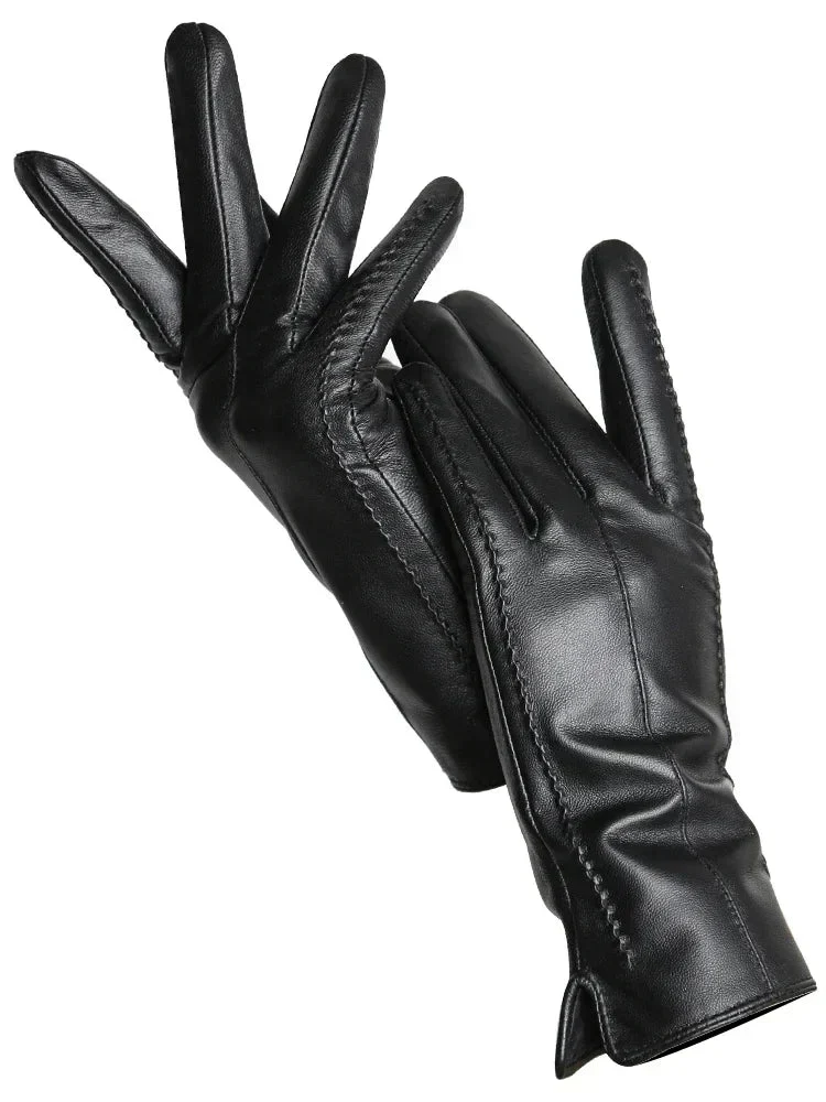 Warme Dames Handschoenen Stijlvol Kunstleer met Zachte Voering