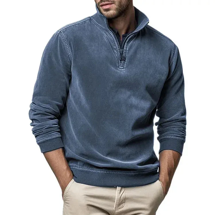 Heren Fleece Trui Vintage Ontwerp
