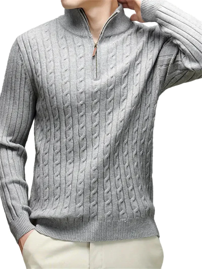 Heren Shirt Zip Trendy Stijl Moderne Pasvorm
