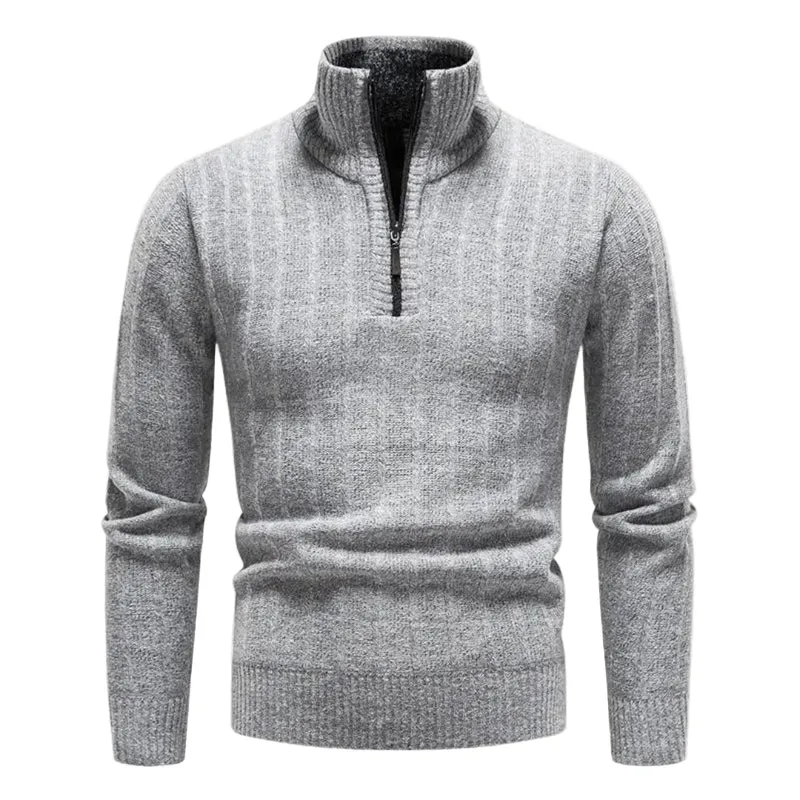 Heren Kwartshirt met Ritssluiting Casual