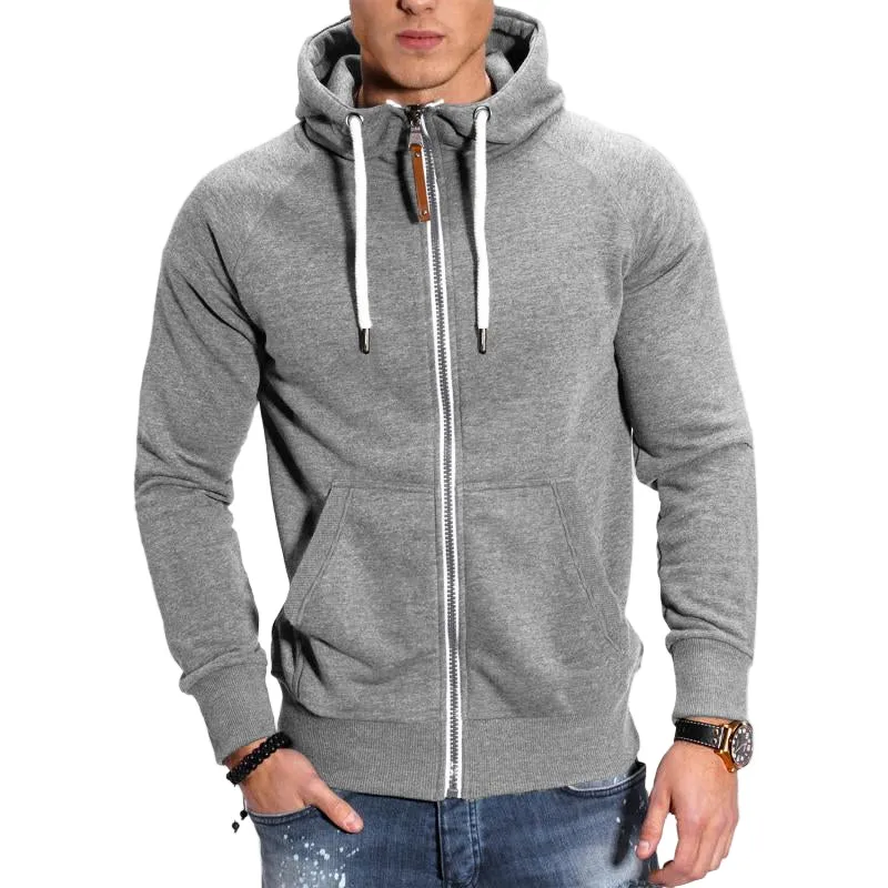 Heren Hood Jacket met Zijzakken voor Sportieve Activiteiten