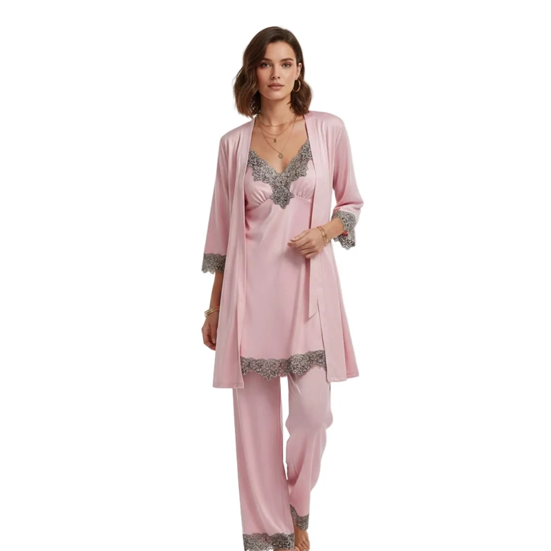 Zachte Zijde-look Stijl Pyjamaset