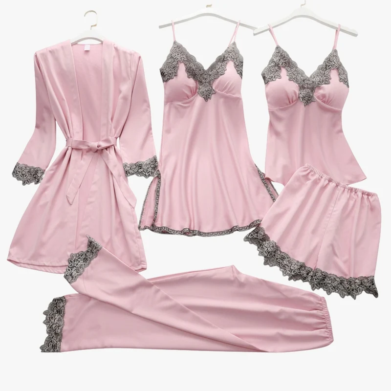 Zachte Zijde-look Stijl Pyjamaset