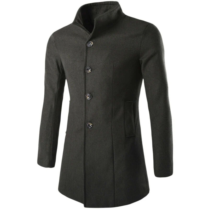Heren Trench Coat met opstaande kraag
