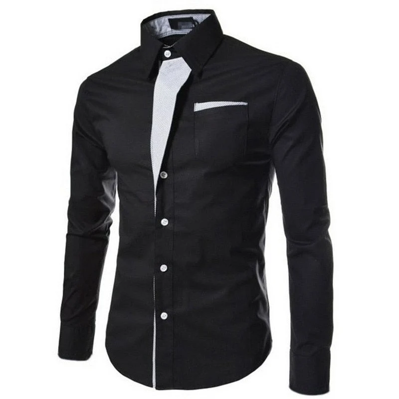 Heren Slim Fit Lange Mouwen