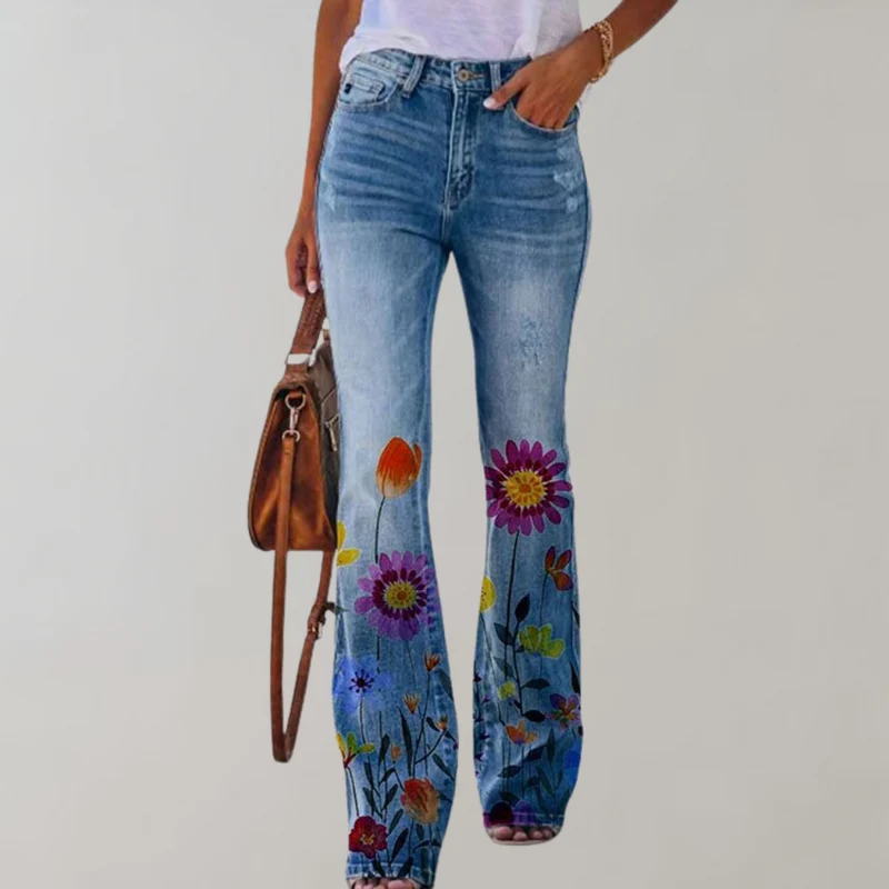 Flare Ontworpen Denim Broek voor Dames - Piper