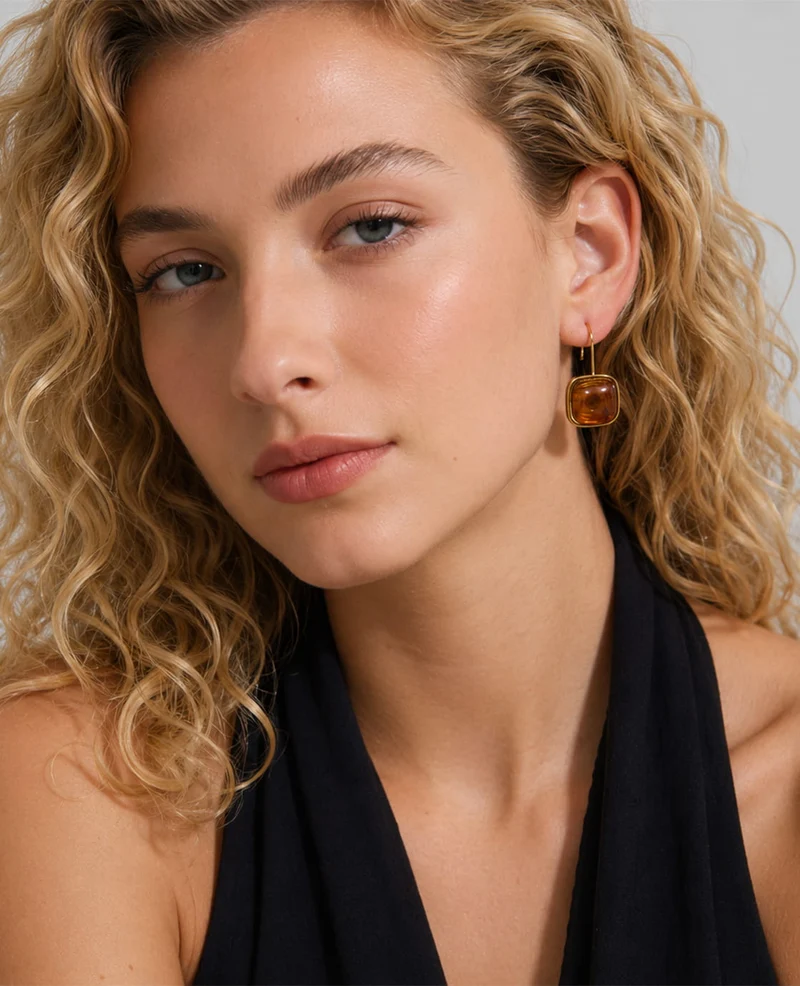 Earrings | Gold / Burnt Honey