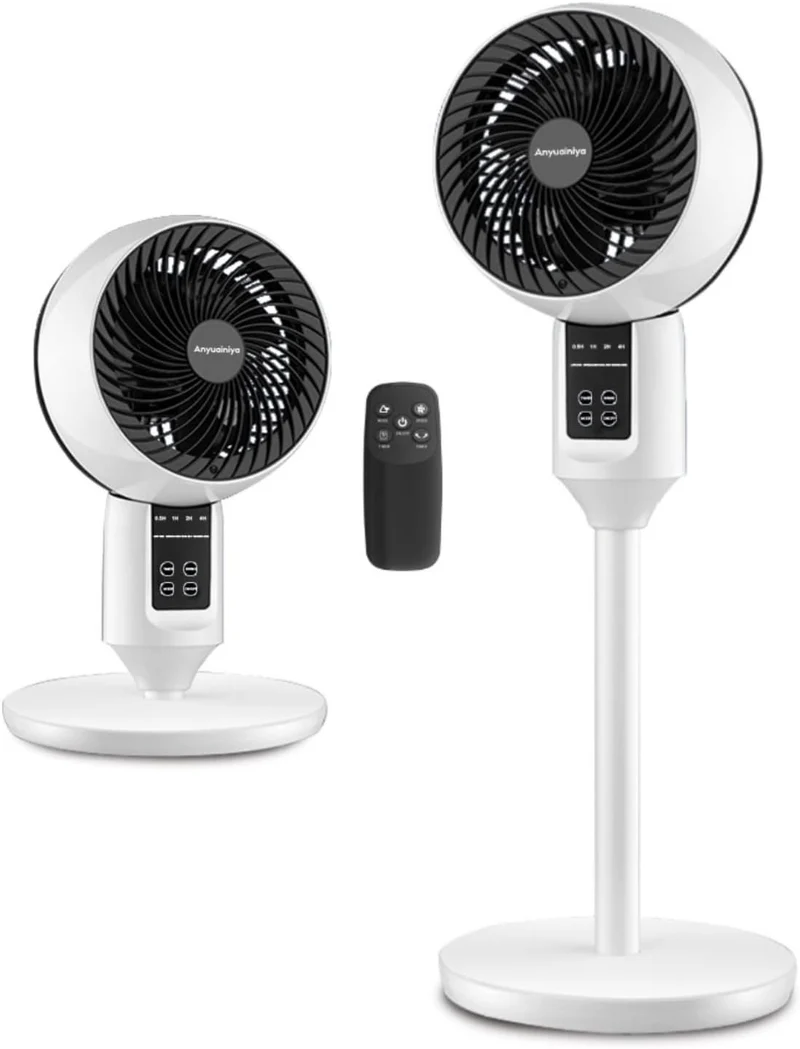Stille staande ventilator met 3D-oscillatie en afstandsbediening