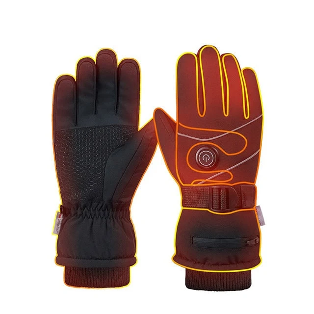 Heated Ski Gloves with Batteries, 3 Heating Levels, and Touchscreen Compatibility