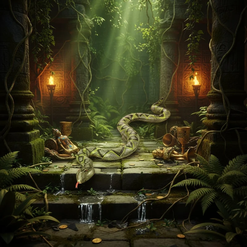 Halloween Inflatable Decorative Snake with a Realistic Print for the Garden and Parties
