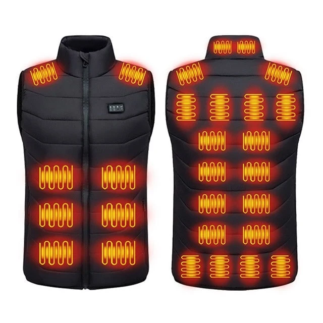 USB Heated Vest with Temperature Control and Quilted Heated Material