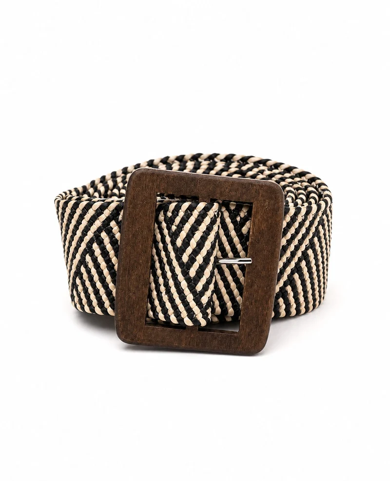 Belt | Ecru / Zwart
