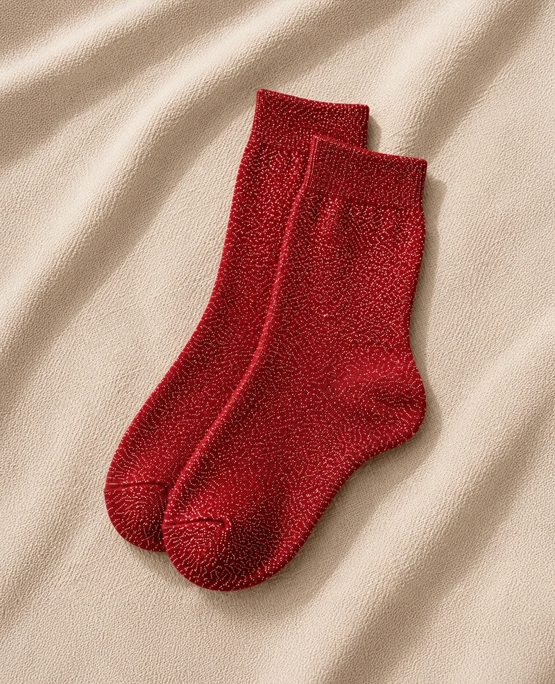 Socks Glitter | Bordeaux
